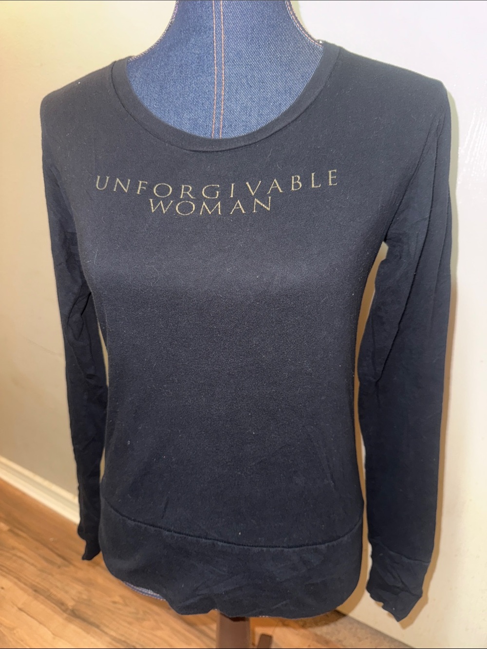 Sean Jean’s Unforgivable Woman Long Sleeve Graphic Top - Black
